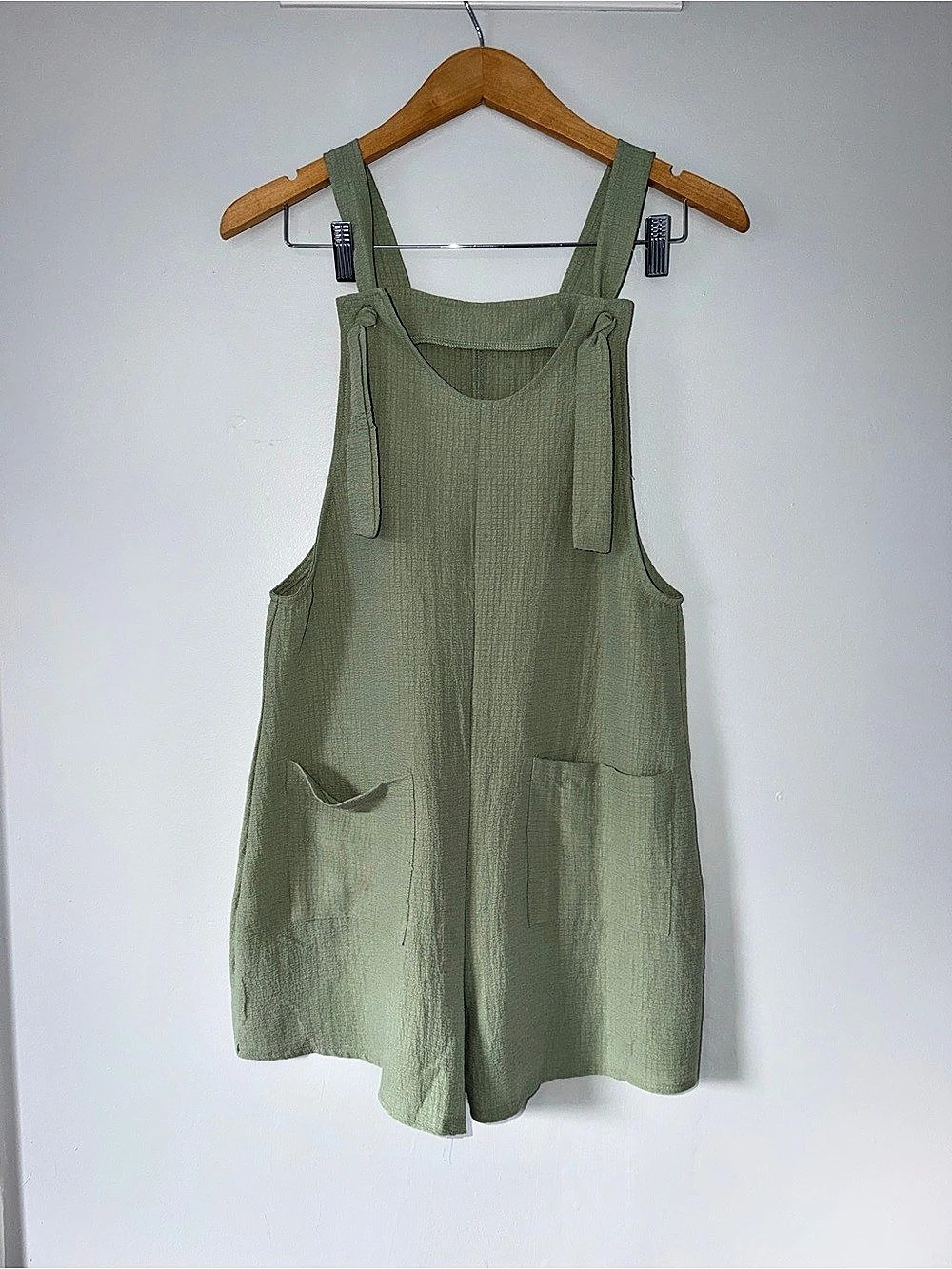 Green Mini Overall Dress Like New